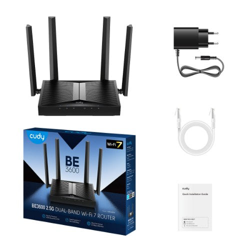 Cudy WR3600H wireless router Gigabit Ethernet Dual-band (2.4 GHz / 5 GHz) Black