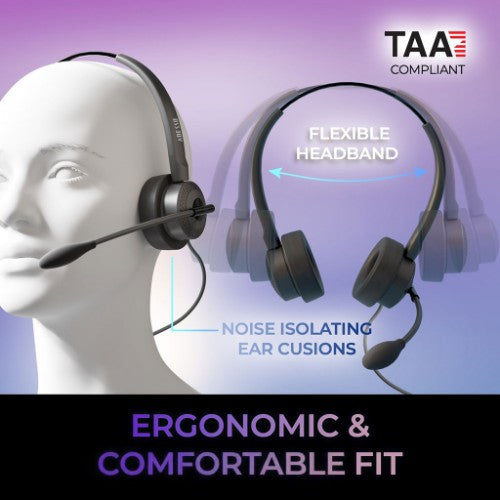 Adesso Xtream P4 Headset Wired Head-band Office/Call center USB Type-C Black