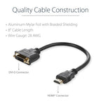StarTech.com HDDVIMF8IN video cable adapter 7.87" (0.2 m) HDMI DVI-D Black