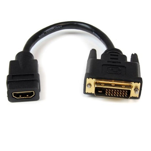 StarTech.com HDDVIFM8IN video cable adapter 7.99" (0.203 m) HDMI Type A (Standard) DVI-D Black