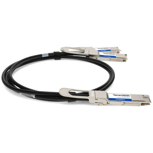 AddOn Networks DAC-Q56DD-2Q56-1M-AO InfiniBand/fibre optic cable 39.4" (1 m) QSFP-DD 2x QSFP56 Black, Metallic