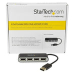 StarTech.com ST4200MINI2 interface hub USB 2.0 480 Mbit/s Black, Silver