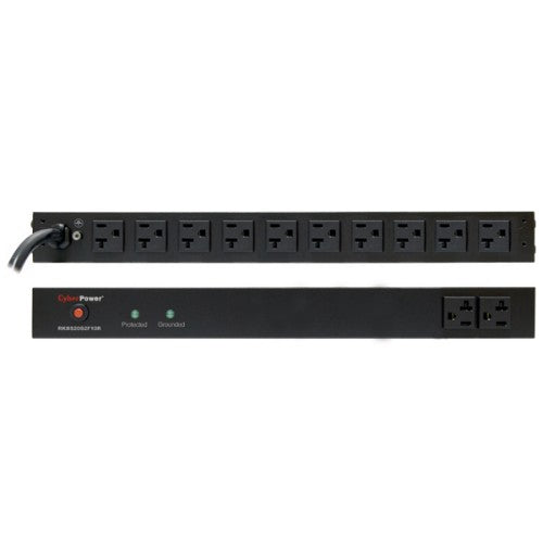 CyberPower RKBS20S2F10R surge protector Black 12 AC outlet(s) 120 V 179.9" (4.57 m)