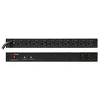 CyberPower RKBS20S2F10R surge protector Black 12 AC outlet(s) 120 V 179.9" (4.57 m)