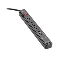 Tripp Lite TLP606USBB surge protector Black 6 AC outlet(s) 120 V 74.8" (1.9 m)
