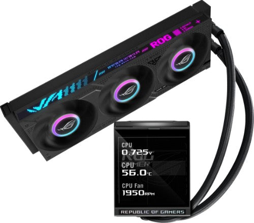 ASUS ROG Strix LC IV 360 ARGB LCD Processor All-in-one liquid cooler 4.72" (12 cm) Black