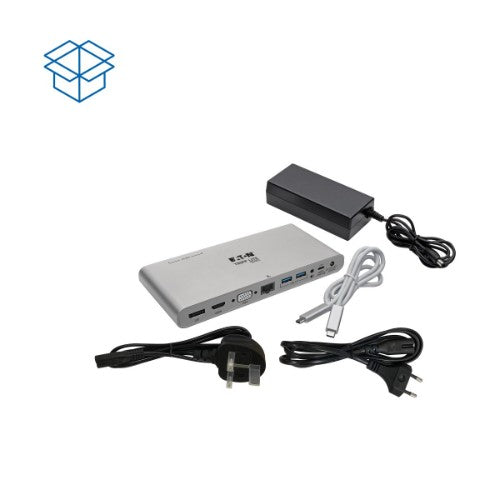 Tripp Lite U442-DOCK4-INT laptop dock/port replicator Wired USB 3.2 Gen 2 (3.1 Gen 2) Type-C Gray