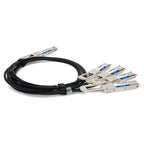 AddOn Networks DAC-Q56DD-4Q28-2-5M-AO InfiniBand/fibre optic cable 98.4" (2.5 m) 4xQSFP28 QSFP-DD Black, Silver
