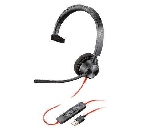HP Poly Blackwire 3310 Microsoft Teams Certified Headset +USB-C/A Adapter TAA
