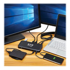 Tripp Lite U442-DOCK8-B laptop dock/port replicator Wired USB 3.2 Gen 2 (3.1 Gen 2) Type-C Black