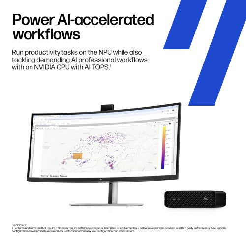 HP Z2 Mini G1i Intel Core Ultra 7 265 32 GB DDR5-SDRAM 1 TB SSD NVIDIA RTX Pro 2000 Blackwell Windows 11 Pro Mini PC Workstation AI Workstation, AI PC Black