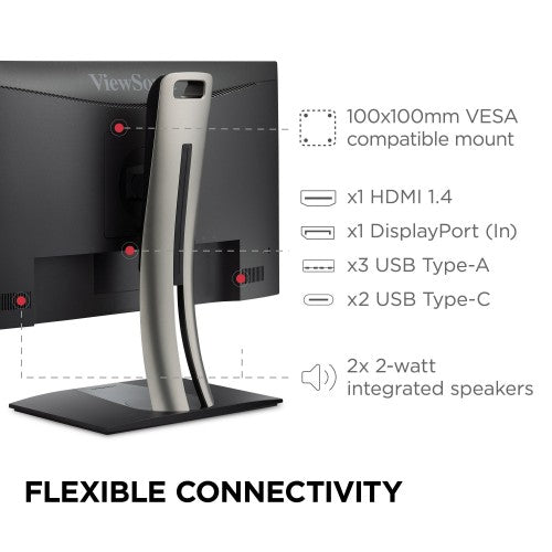 Viewsonic VP Series VP2456A computer monitor 24" 1920 x 1080 pixels Full HD LED Black, Gray