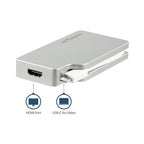 StarTech.com CDPVGDVHDMDP USB graphics adapter 3840 x 2160 pixels Silver