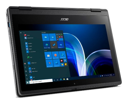Acer TravelMate TMB311R-32-C31R Hybrid (2-in-1) 11.6" Touchscreen HD Intel® Celeron® N N5100 4 GB DDR4-SDRAM 128 GB Flash Wi-Fi 6 (802.11ax) Windows 10 Pro Black