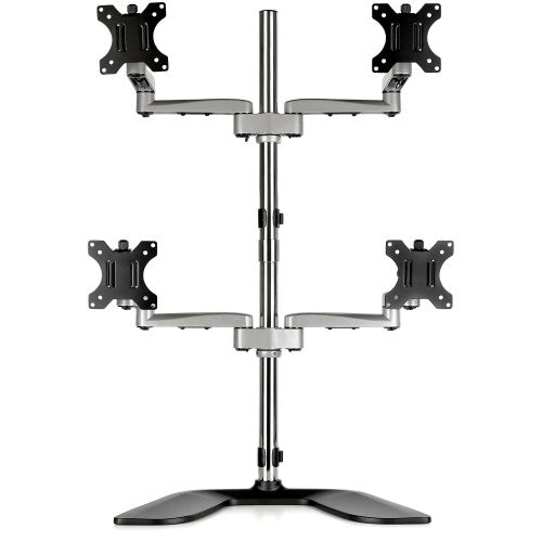 StarTech.com ARMQUADSS monitor mount / stand 32" Desk Black, Silver
