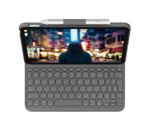 Logitech 920-011368 mobile device keyboard QWERTY Bluetooth Gray