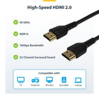 StarTech.com RHDMM150CMP HDMI cable 59.1" (1.5 m) HDMI Type A (Standard) Black