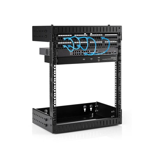 StarTech.com RK12WALLOA rack cabinet 12U Wall mounted rack Black