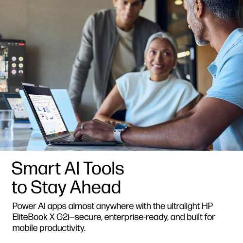HP EliteBook X G2i 14 inch Notebook Next Gen AI PC Wolf Pro Security Edition Copilot+ PC Laptop 14" WUXGA 32 GB LPDDR5x-SDRAM 512 GB SSD Wi-Fi 7 (802.11be) Windows 11 Pro Blue