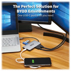 Tripp Lite USB-C Dock, Dual Display - 4K 60 Hz HDMI, USB 3.2 Gen 1, USB-A Hub, Memory Card, 100W PD Charging, Gray