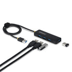 StarTech.com H5A4A-USB-HUB-2 interface hub USB 3.2 Gen 1 (3.1 Gen 1) Type-A 5000 Mbit/s Black