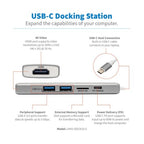 Tripp Lite U442-DOCK10-S laptop dock/port replicator USB 3.2 Gen 2 (3.1 Gen 2) Type-C Silver
