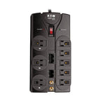 Tripp Lite TLP810NET surge protector Black 8 AC outlet(s) 120 V 118.1" (3 m)