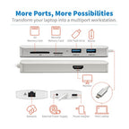 Tripp Lite U442-DOCK11-S laptop dock/port replicator USB 3.2 Gen 2 (3.1 Gen 2) Type-C Silver