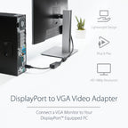 StarTech.com DP2VGA2 video cable adapter 8.86" (0.225 m) DisplayPort VGA (D-Sub) Black