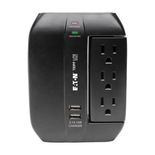 Tripp Lite SWIVEL6USB surge protector Black 6 AC outlet(s) 110 - 125 V