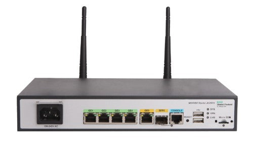 HPE Networking MSR954-W 1GbE SFP (WW) 2GbE-WAN 4GbE-LAN Wireless 802.11n CWv7 Router