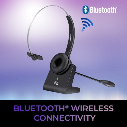 Adesso Xtream P300 Headset Wireless Head-band Office/Call center Bluetooth Charging stand Black
