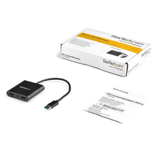 StarTech.com USB32HD2 USB graphics adapter 3840 x 2160 pixels Black