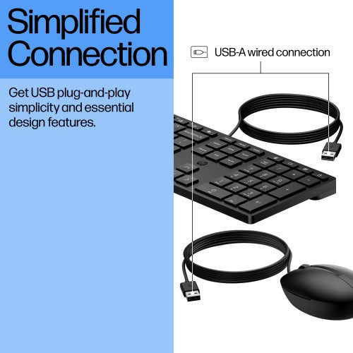 HP Wired Desktop 320MK Mouse and Keyboard