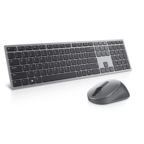 DELL KM7321W keyboard Mouse included Office RF Wireless + Bluetooth Gray, Titanium