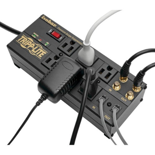 Tripp Lite ISOBAR6DBS surge protector Black 6 AC outlet(s) 120 V 72" (1.83 m)