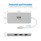 Tripp Lite U442-DOCK12-S laptop dock/port replicator USB 3.2 Gen 2 (3.1 Gen 2) Type-C Silver