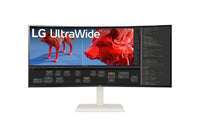 LG 38BR85QC-W computer monitor 38" 3840 x 1600 pixels UltraWide Quad HD+ LCD White