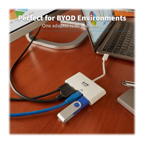 Tripp Lite U444-06N-H4GU-C USB graphics adapter 3840 x 2160 pixels White