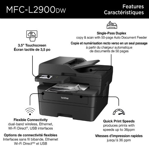 Brother MFC-L2900DW multifunction printer Laser A4 1200 x 1200 DPI 36 ppm Wi-Fi