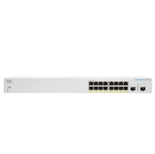 Cisco CBS220-16P-2G Managed L2 Gigabit Ethernet (10/100/1000) Power over Ethernet (PoE) White