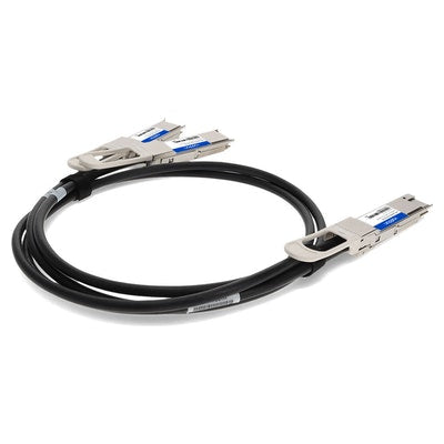 AddOn Networks DAC-Q56DD-2Q56-2M-AO InfiniBand/fibre optic cable 78.7" (2 m) QSFP-DD 2xQSFP56 Black, Silver