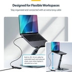 StarTech.com H5C4A-USB-HUB-2 interface hub USB 3.2 Gen 1 (3.1 Gen 1) Type-C 5000 Mbit/s Black