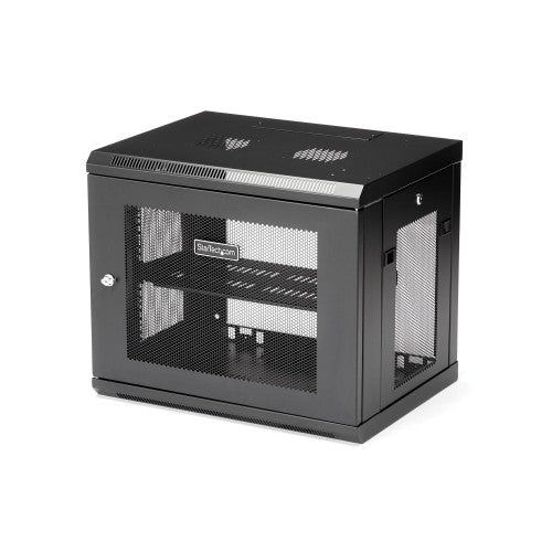 StarTech.com RK9WALM rack cabinet 9U Wall mounted rack Black