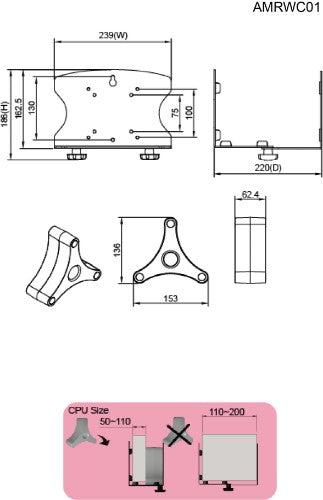 Amer Networks AMRWC01 mounting kit