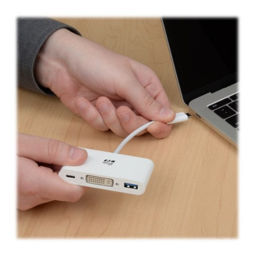 Tripp Lite U444-06N-DU-C laptop dock/port replicator USB 3.2 Gen 1 (3.1 Gen 1) Type-C White