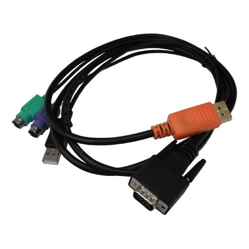 Lantronix ACCS CBL ASSEMBLY SPIDER DUO CABL KVM cable Black 59.1" (1.5 m)