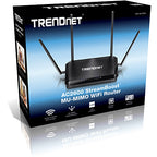 Trendnet AC2600 StreamBoost wireless router Gigabit Ethernet Black