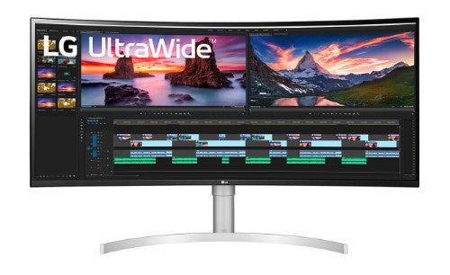 LG 38WN95C-W computer monitor 38" 3840 x 1600 pixels UltraWide Quad HD Black, Silver, White