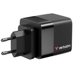 Verbatim GaN Charger 65W Universal Black AC Fast charging Indoor